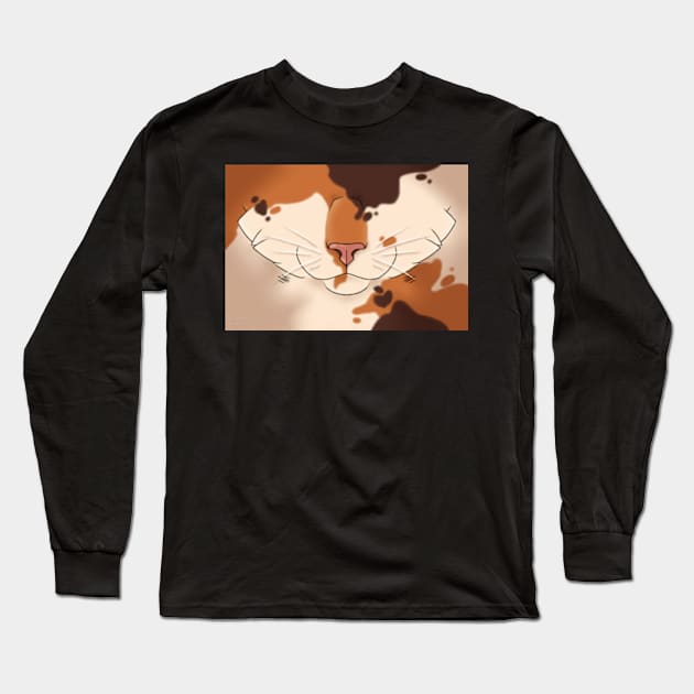 Calico Cat Face Long Sleeve T-Shirt by KeishaMaKainn